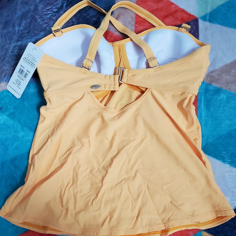 Yellow Tankini Set 32E - Picture 3 of 8